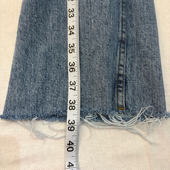 The Drop Raw Hem Straight Leg Jeans Light Wash Minimal Denim 28 - Picture 7 of 13